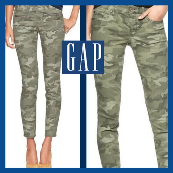 Gap 969 Always Skinny Camo Ankle Jeans 